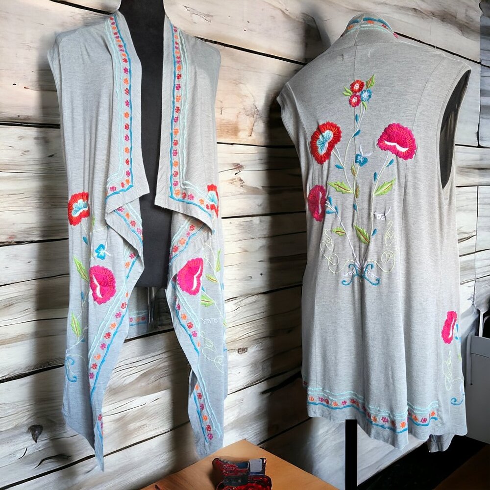 CAITE of ANTHROPOLOGIE ( S ) "KAIRA" Embroidered Tunic Asymmetrical Hi L…